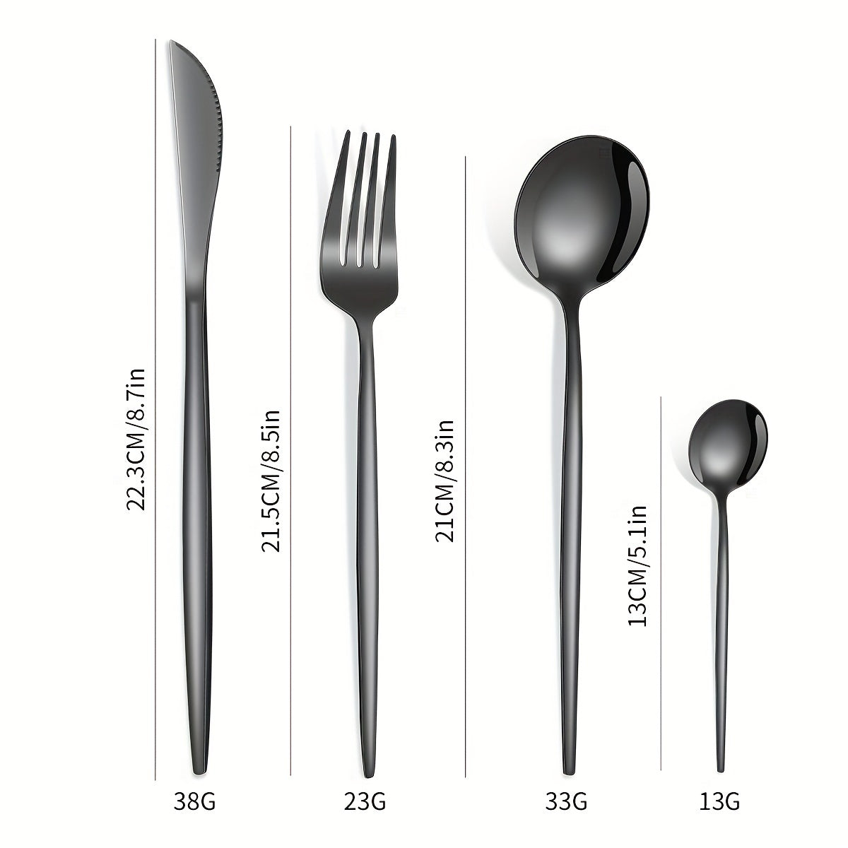 24pcs Portuguese Stainless Steel Tableware Set for Dining