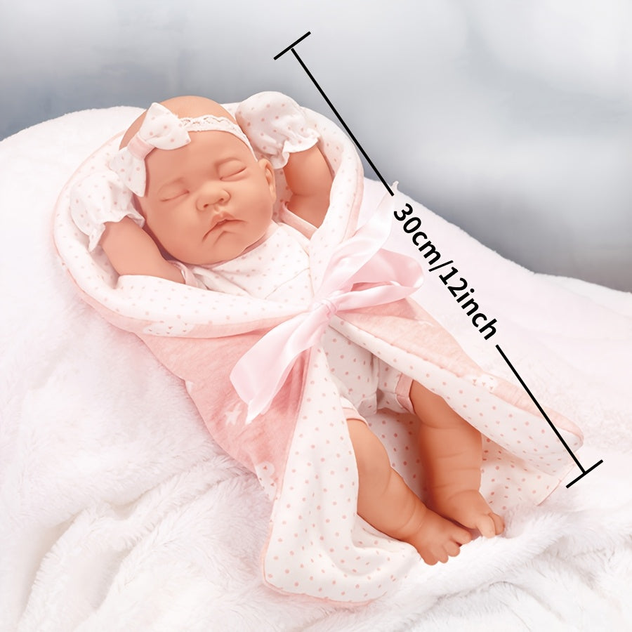 12" Reborn Doll Soft Rubber Toy for Kids - Perfect Birthday Gift