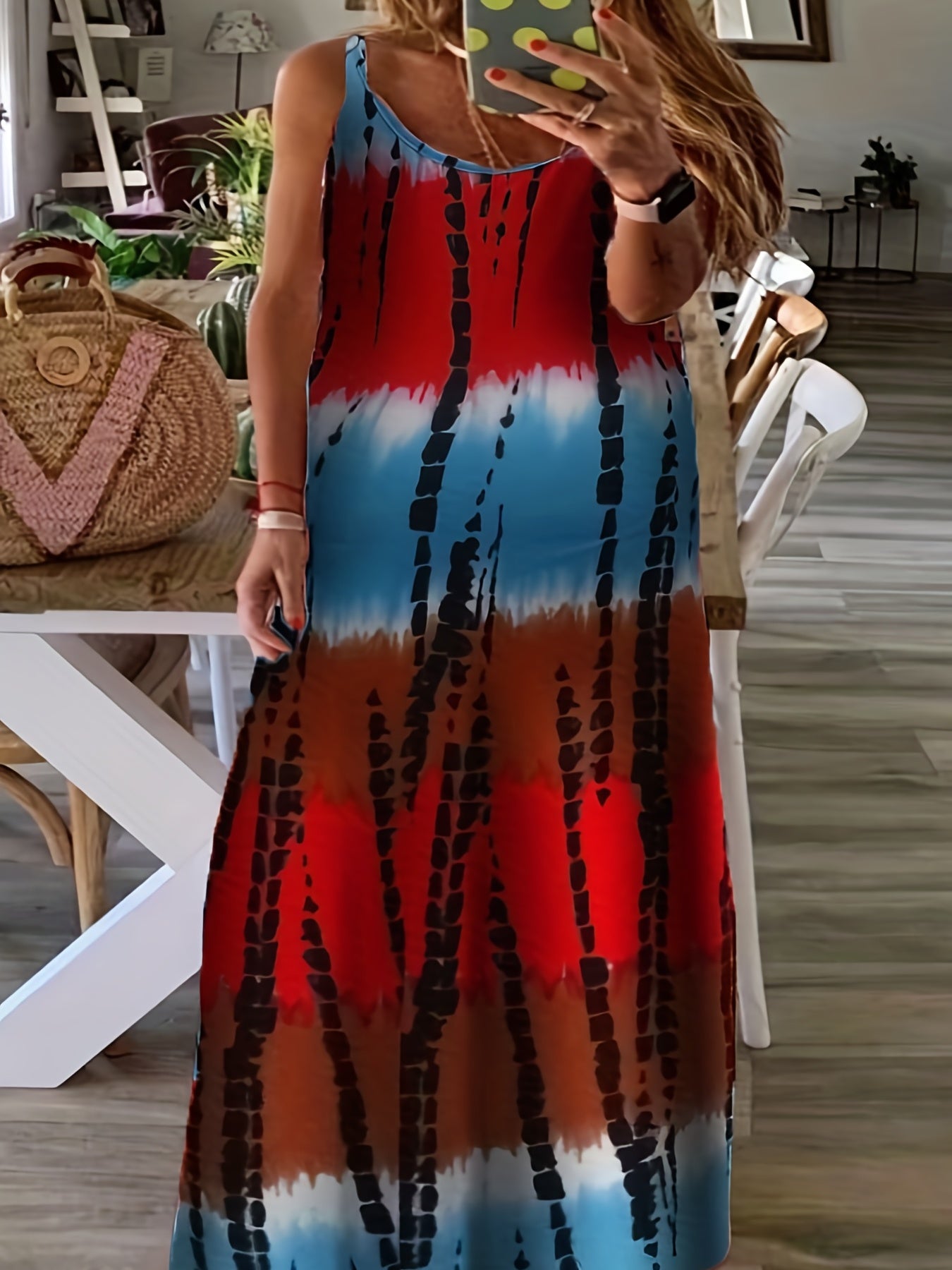  Tie Dye Tank Maxi Dress