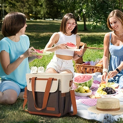 Insulated Picnic Cooler Bag Polyester Tote Ice Pack Outdoor Lunch Bag
