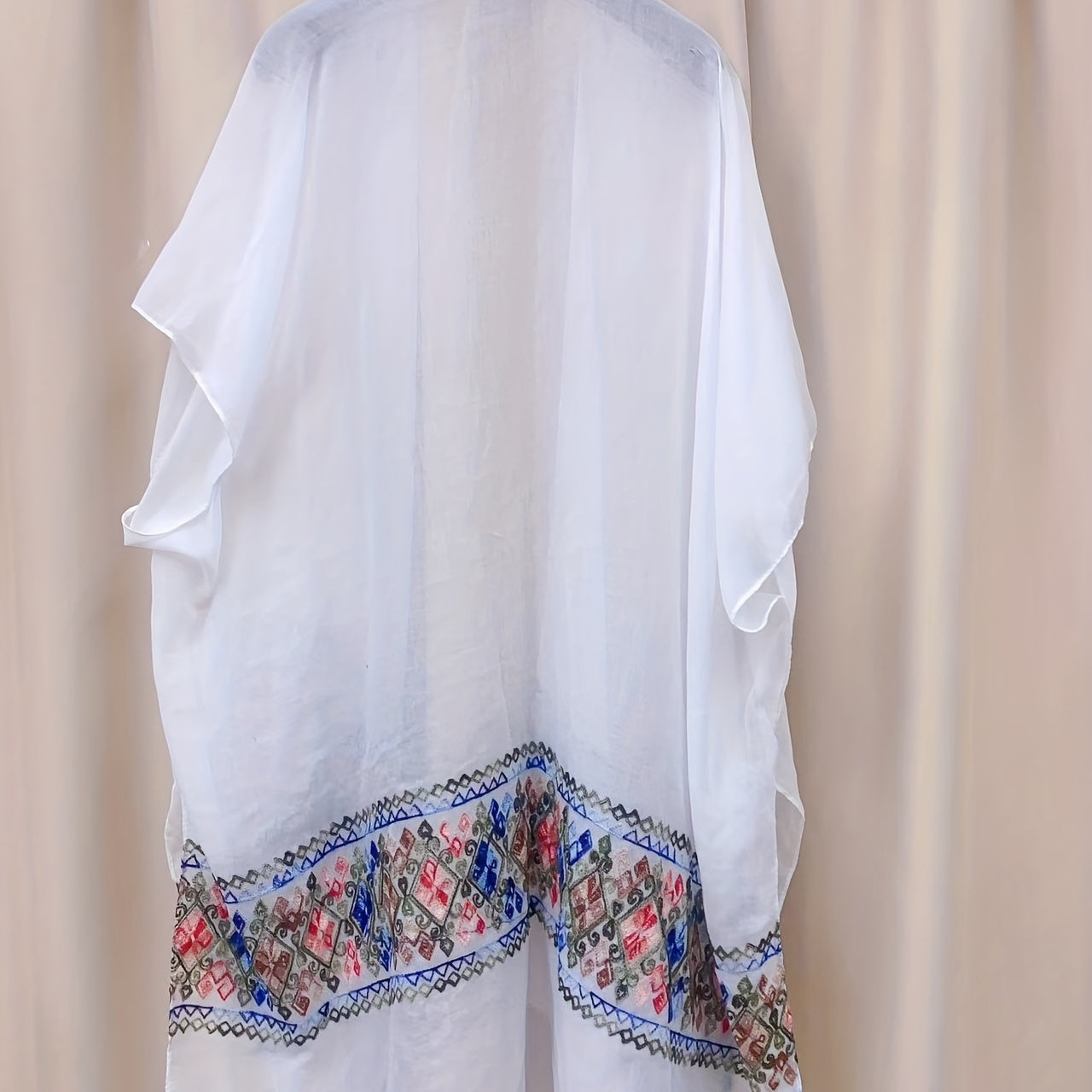 Boho Embroidery Shawl Large Wrap Sunscreen Cover Up Women