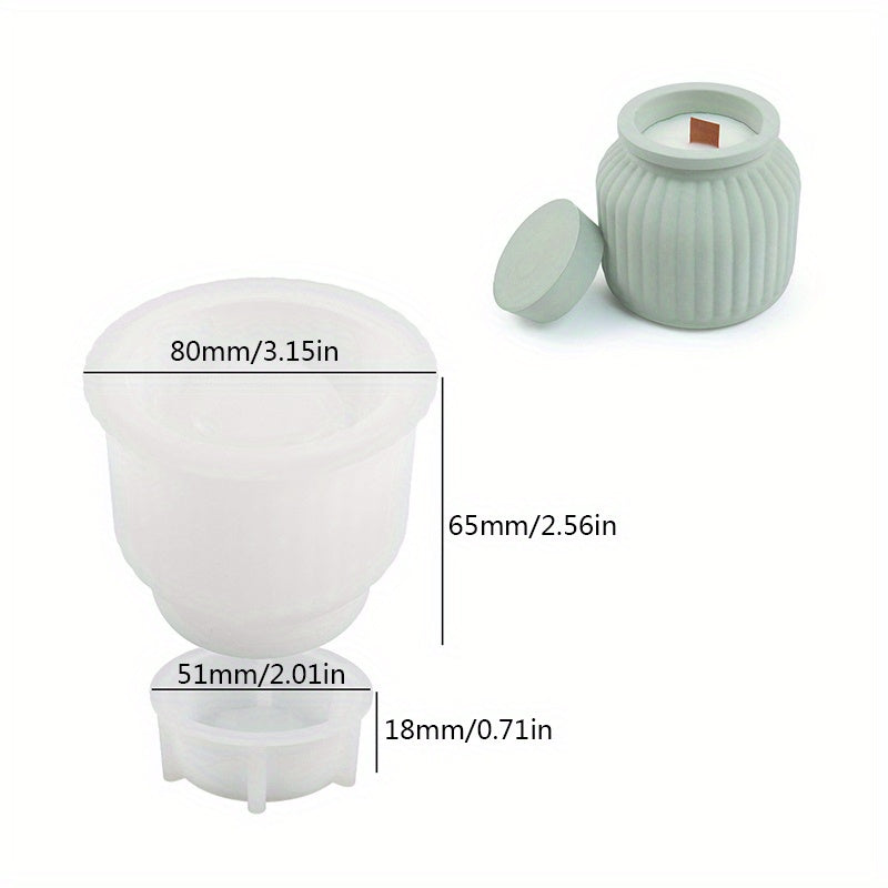 Cement Cup Jar Silicone Mold Plaster Candle Cup Decor