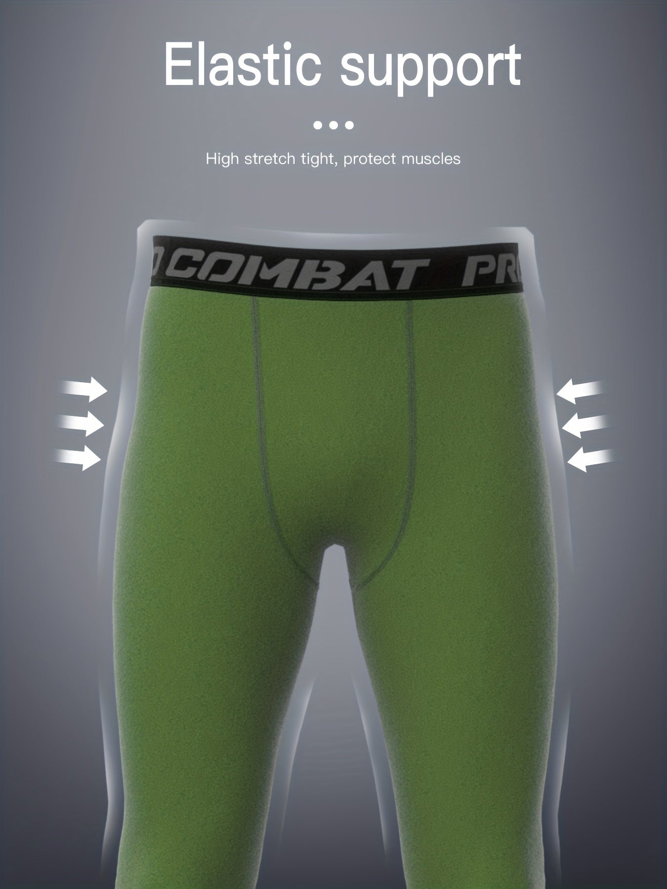 Men's 5pcs Solid Leggings Active Quick Drying Sports Compression Pants
