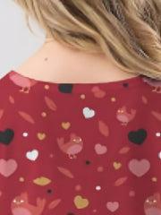 Girls Bunny Graphic Long Sleeve Dress