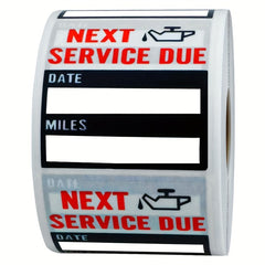 100pcs 5X5cm Roll Car Maintenance Reminder Sticker Self-adhesive Label