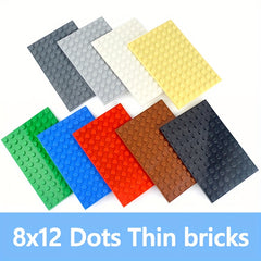 6pcs 20 32x30 Thin Bricks Red Yellow Green ABS Building Blocks Set
