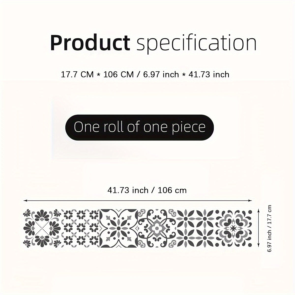 Mediterranean Ethnic Flower Brick Pattern Self-adhesive Stair Sticker