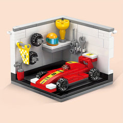 Racer Room Building Blocks DIY Mini Indoor Model Assembled Building Block Toys