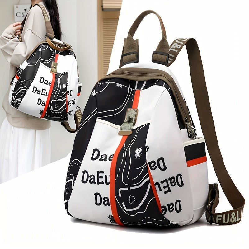 Large Capacity Printed Sports Backpack for Outdoor Camping Travel