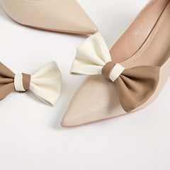 2pcs Classic Bow Shoe Buckles - Wedding High Heels Decoration