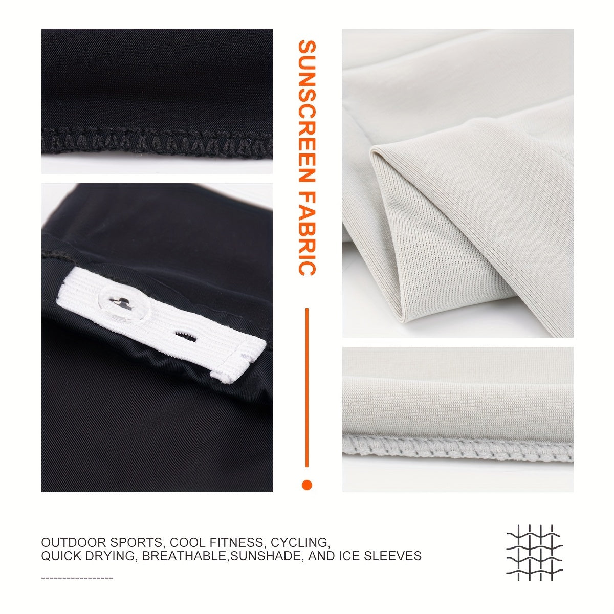 UV Protection Cooling Ice Silk Arm Cover Solid Sunshade Sleeves