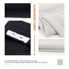 UV Protection Cooling Ice Silk Arm Cover Solid Sunshade Sleeves