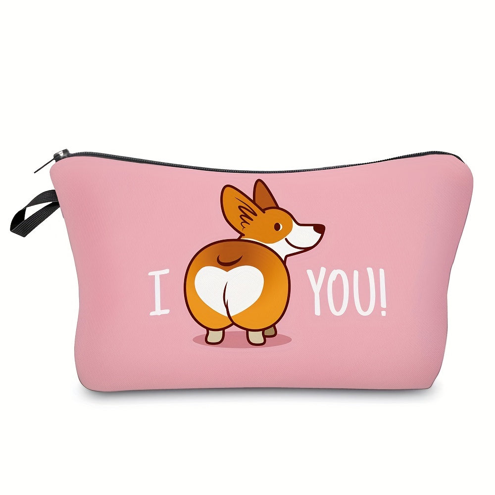 Cartoon Print Comestic Bag Portable Makeup Pouch Toiletry Storage Bag