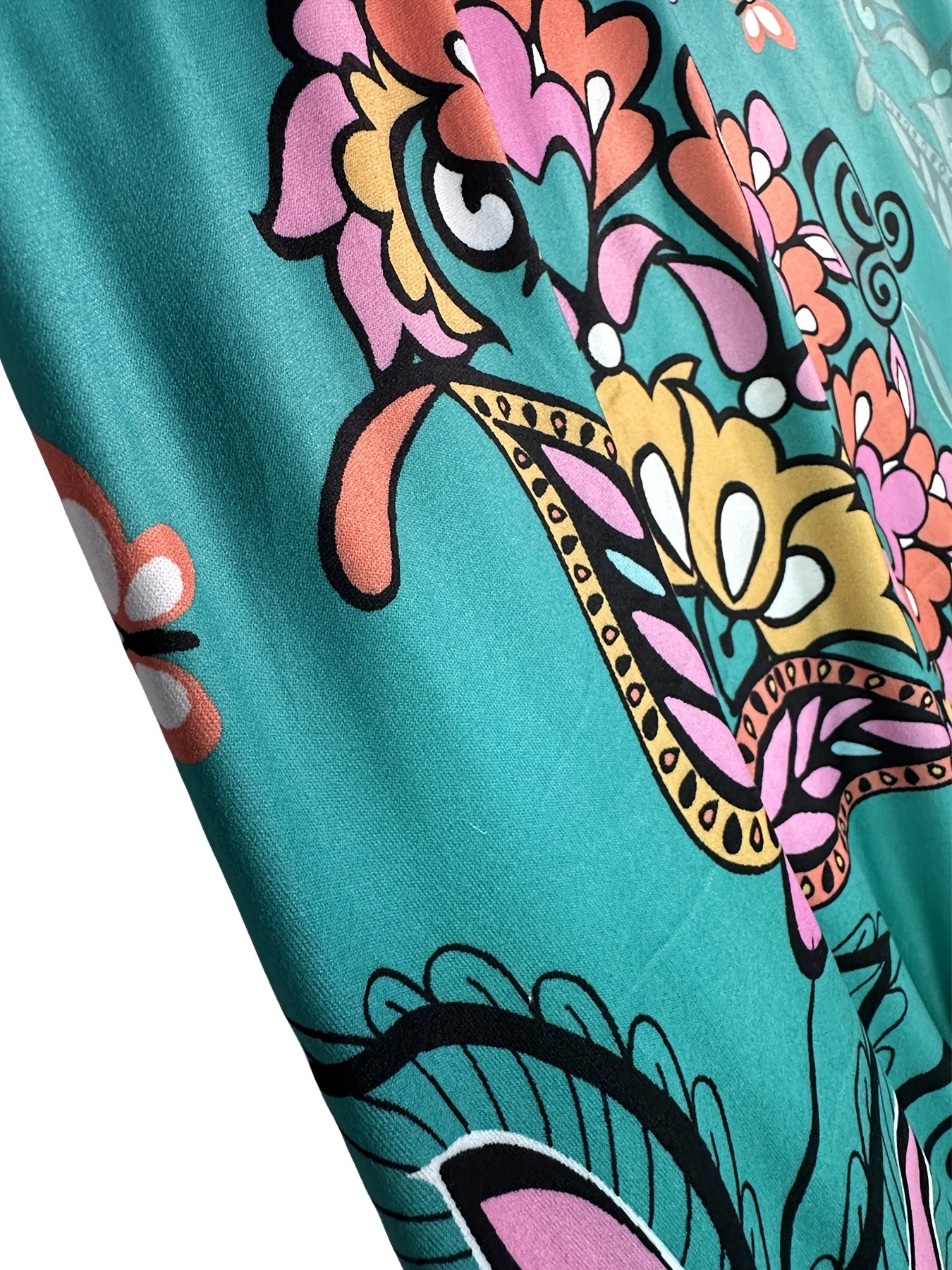  Paisley Print V Neck Boho Jumpsuit