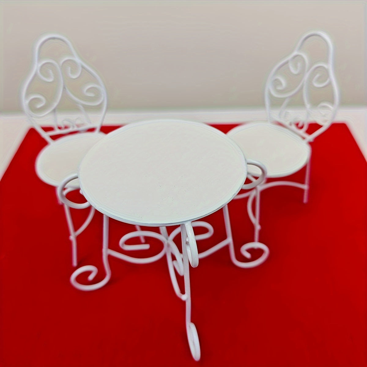 Mini Iron Outdoor Tea Table Chair Set - Birthday Gift