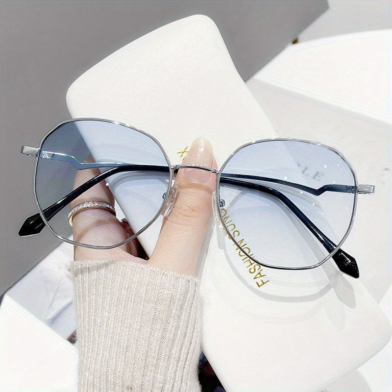 Metal Round Frame Sunglasses Candy Women Outdoor Sunshade Travel Eyeglasses