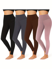4pcs Tummy Control Leggings for Women High Waisted Butt Lifting Yoga Pants