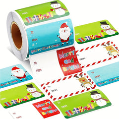 Christmas Gift Tag Stickers Name Stickers 500pcs Roll