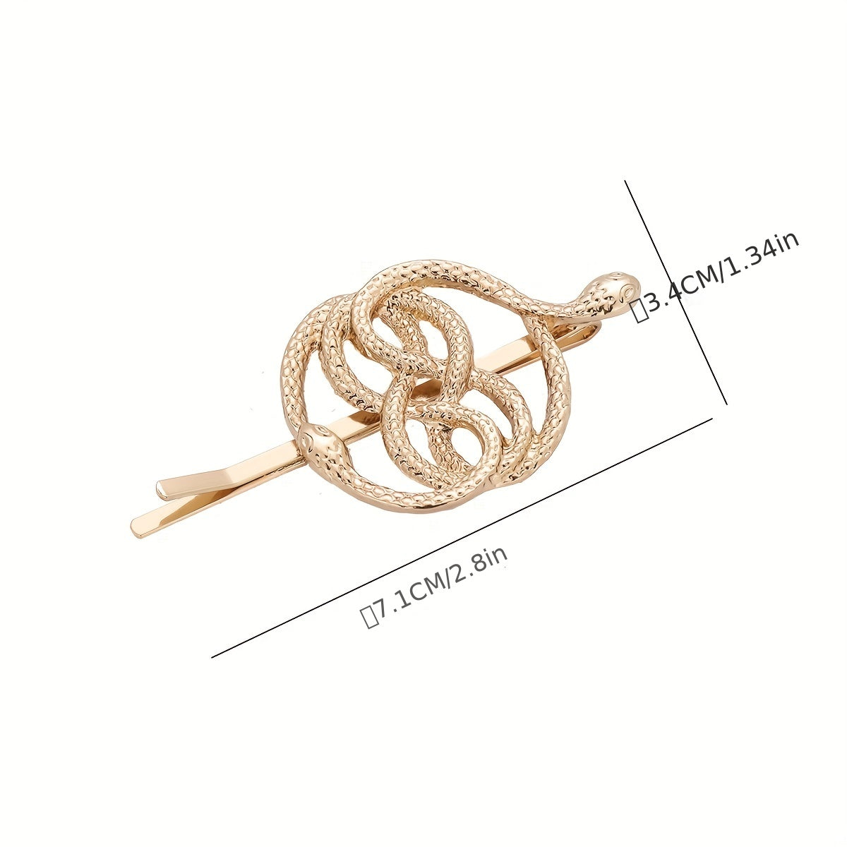 Snake Charm Metal Hair Pin Y2K Punk Bobby Pin