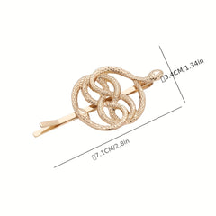 Snake Charm Metal Hair Pin Y2K Punk Bobby Pin