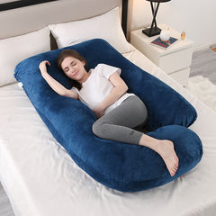Cooling J Shape Pregnancy Pillow Dark Grey Cover