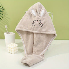 Rabbit Ears Hair Drying Cap Quick-drying Towel for Women