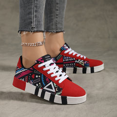Graphic Pattern Lightweight Breathable Skate Shoes