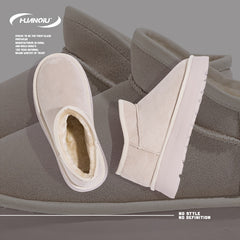 HUANQIU Women's Plush Winter Snow Boots