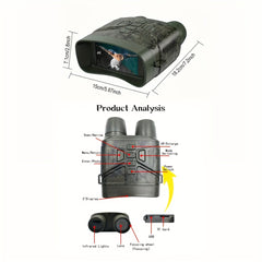 4K Camo Infrared Night Vision Device 3" Screen Rechargeable