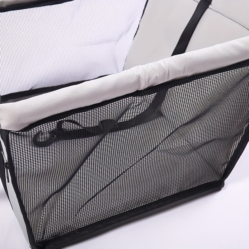 Pet Dog Car Booster Seat Carrier Portable Foldable Carrier With Seat Belt