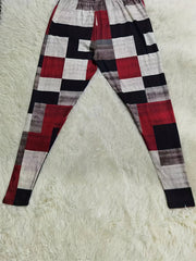  Geo & Cat Print Stretch Leggings