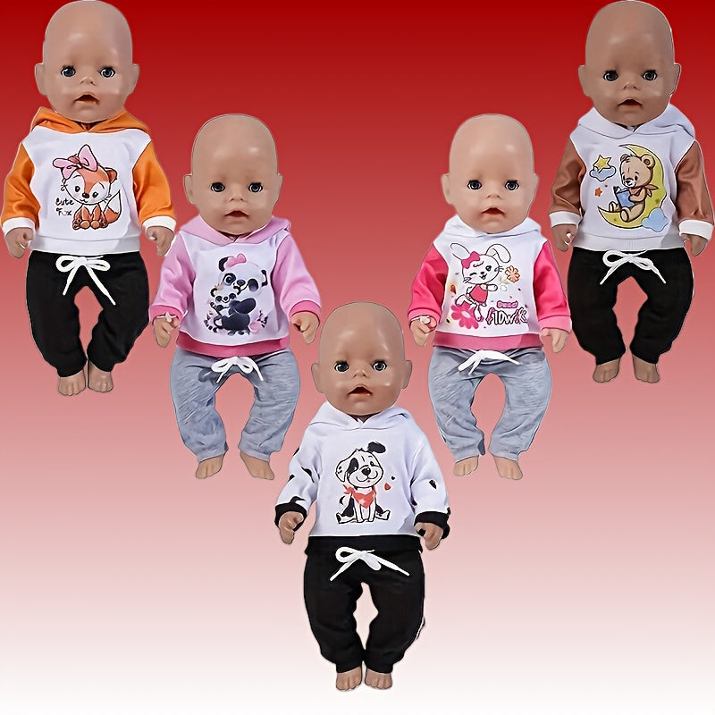 5 Cute Animal Pattern Doll Outfits for 18in Dolls - Birthday Set
