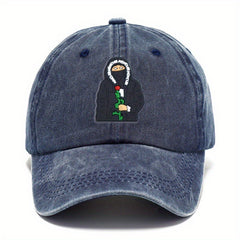 Cartoon Retro Letter Embroidered Sunscreen Baseball Cap