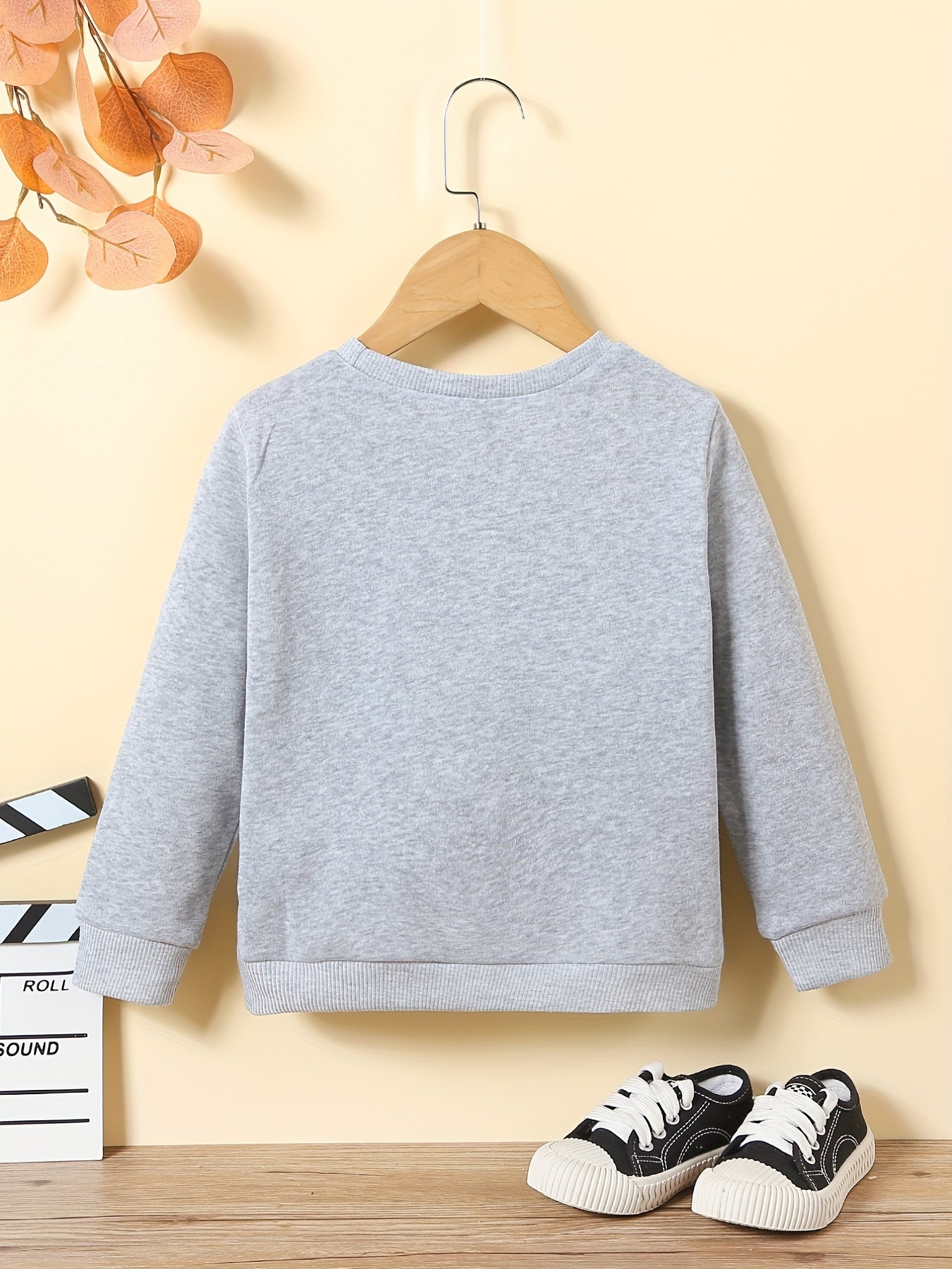 Kids Thermal Lined Sweatshirt Boys Crew Neck Top