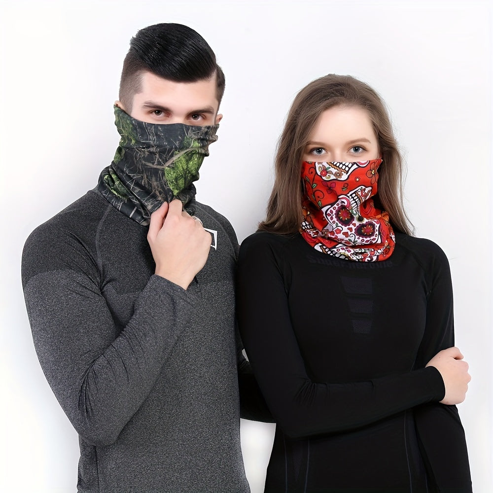UV Protection Scarf with Ear Loops for Sports