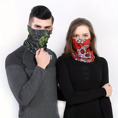 UV Protection Scarf with Ear Loops for Sports