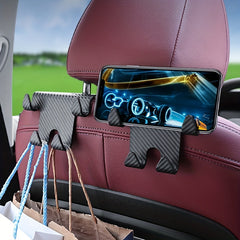 Car Hook Carbon Fiber Mobile Phone Hook Bracket