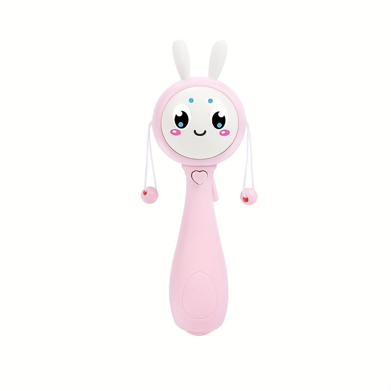 Music Rabbit Baby Rattle Toy, Teething Ear, 0-18 Mon