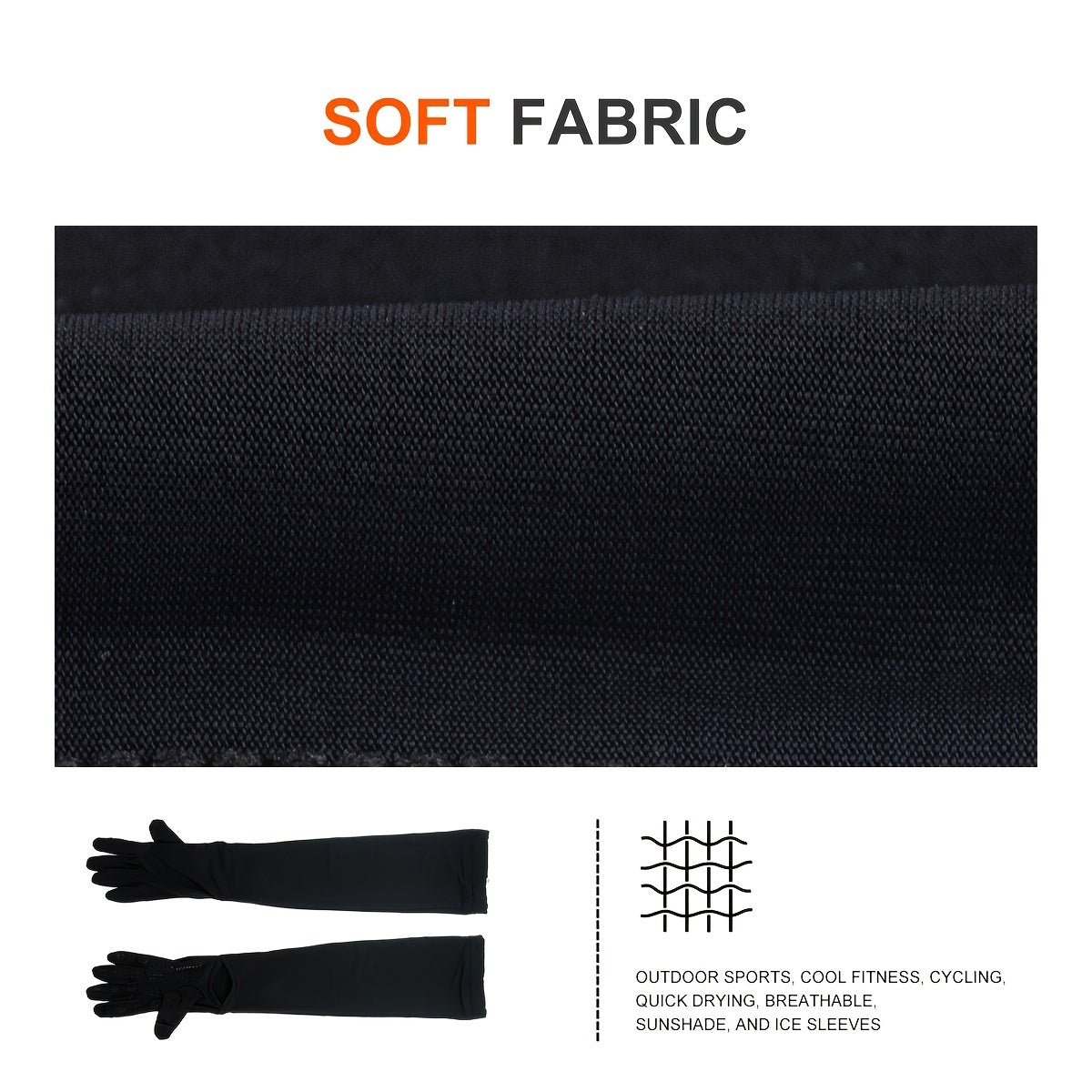 UV Protection Cooling Ice Silk Arm Cover Solid Sunshade Sleeves