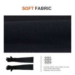 UV Protection Cooling Ice Silk Arm Cover Solid Sunshade Sleeves