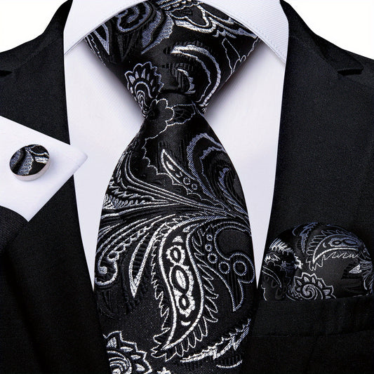 Men's Tie Paisley Wedding Tie For Men Set
