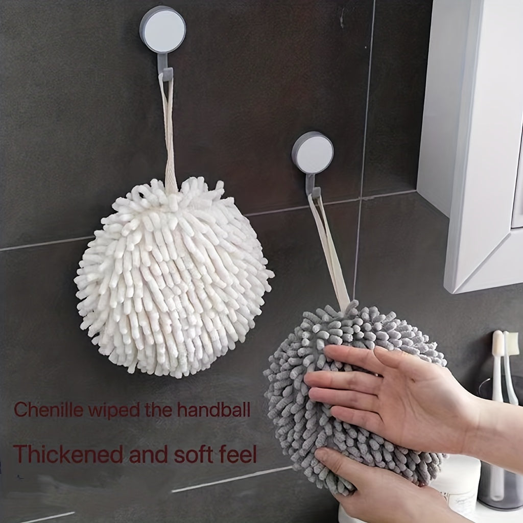 Soft Chenille Hanging Towel Quick Drying Kitchen Bathroom