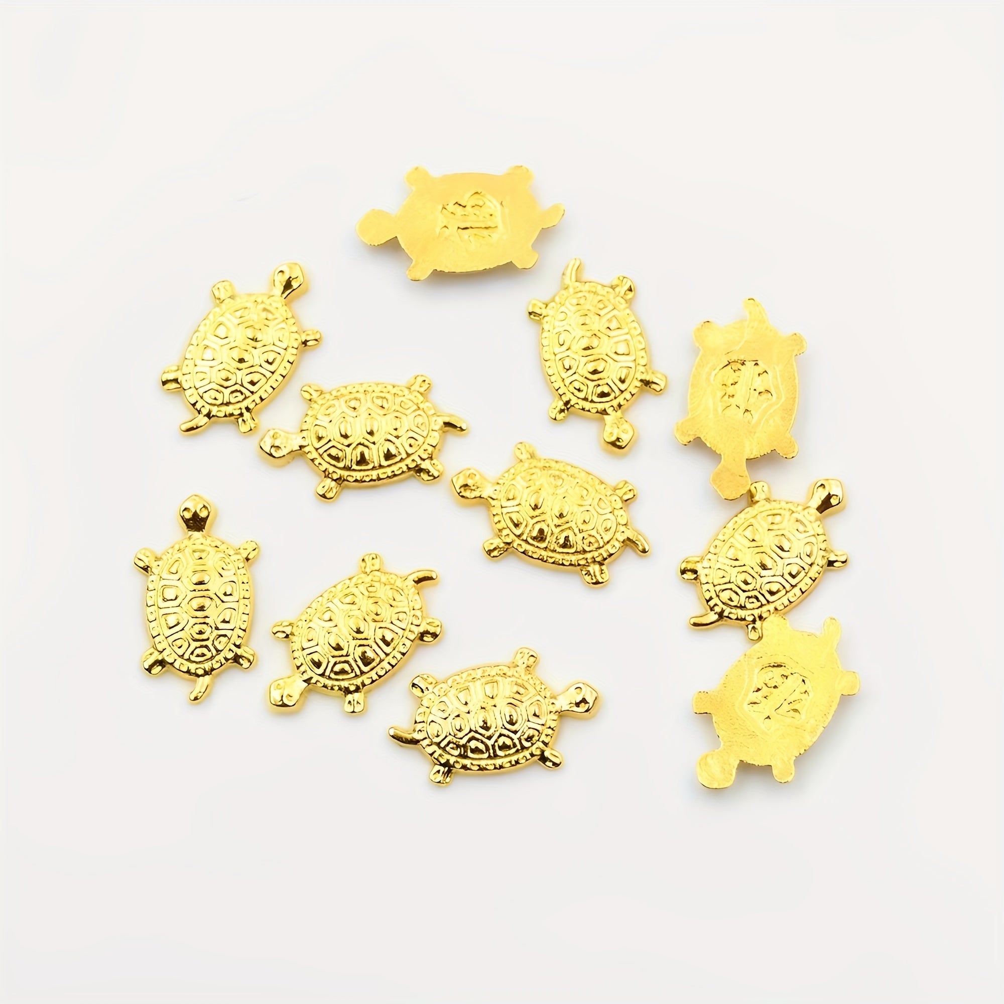 2pcs Golden Turtle Wealth Tabletop Ornaments Lucky Gift