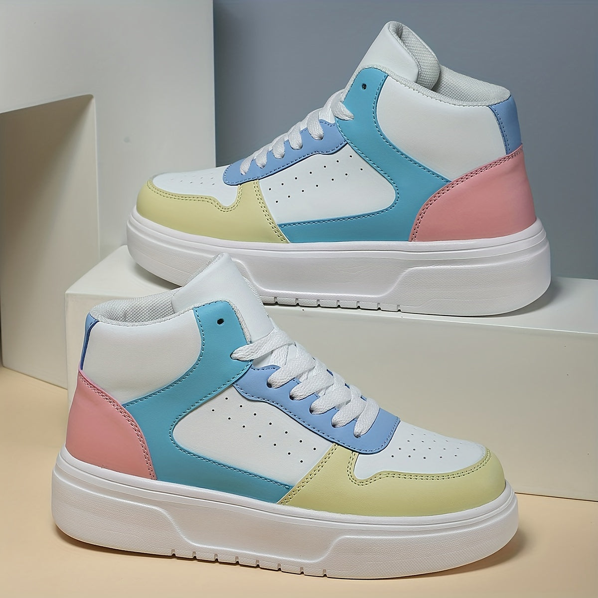 Women's High Top Skate Shoes Wear Resistance Non Slip Chunky Sneakers