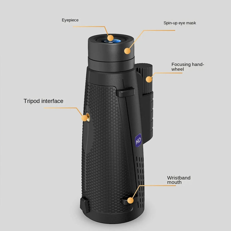 High Definition Monocular Telescope Wide Angle Manual Focus