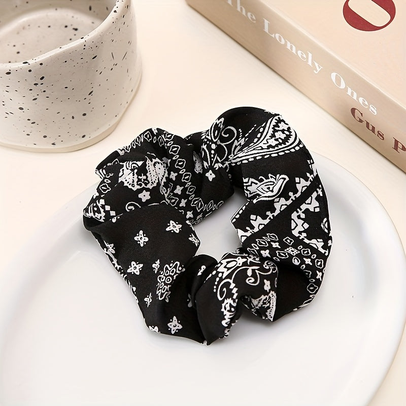 Boho Style Hair Rope Vintage Scrunchie Wide Brim Accessory