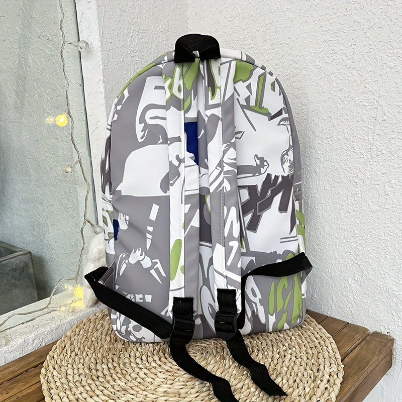 Graffiti Style Backpack for Outdoor Travel