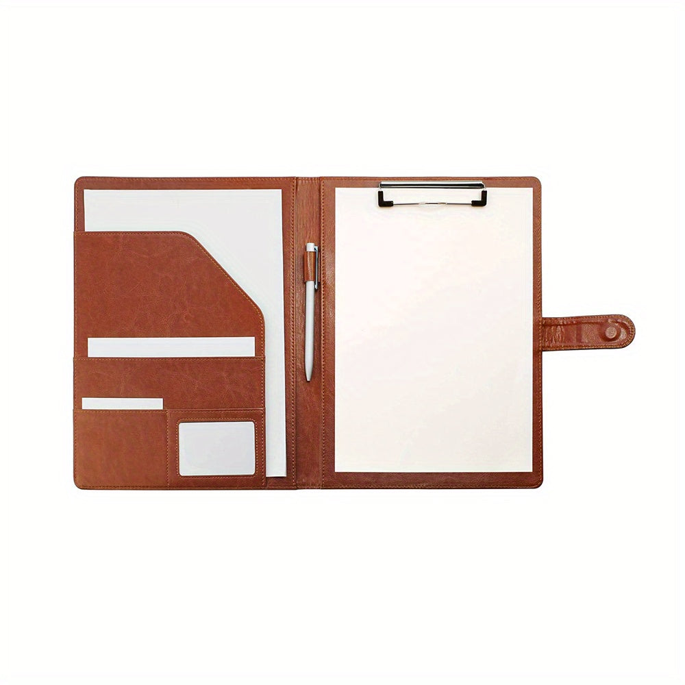 Stylish A4 Leather Folder & Notebook