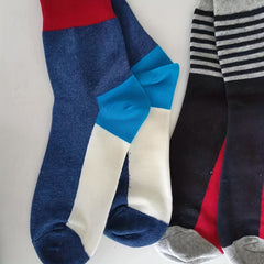 Colorblock Striped Socks Soft Mid Tube Women's Stockings