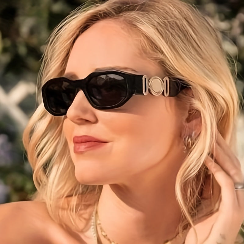Polygonal Sunglasses Vintage Women Sports Tennis Eyeglasses